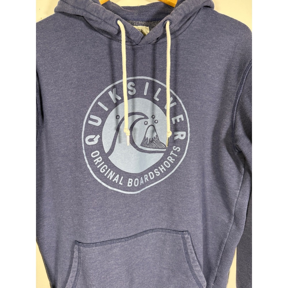 Quiksilver Mens Original Boardshorts Hoodie Navy Blue Graphic Pullover XL